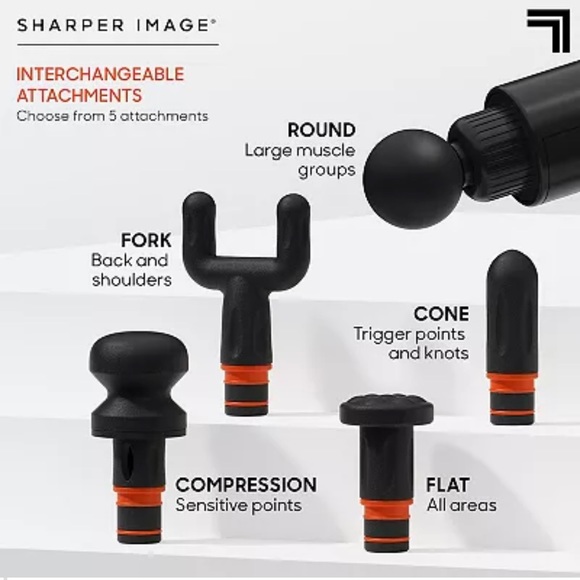 NIB Sharper Image PowerBoost Deep Tissue Percussion Massager - Picture 6 of 8